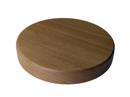 greca Runde Standfüße aus Massivholz. Eichenlack. Dicke: 3 cm. Durchmesser 20 x 3 cm. von greca