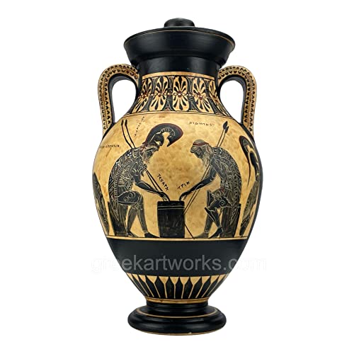Achilles & Ajax Exekias Antike griechische Amphore Vase Museum Replik Handarbeit von greekartshop