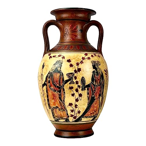 Antike griechische Vase Amphore Göttin Athena & Aphrodite & Gott Dionysus 26 cm von greekartshop