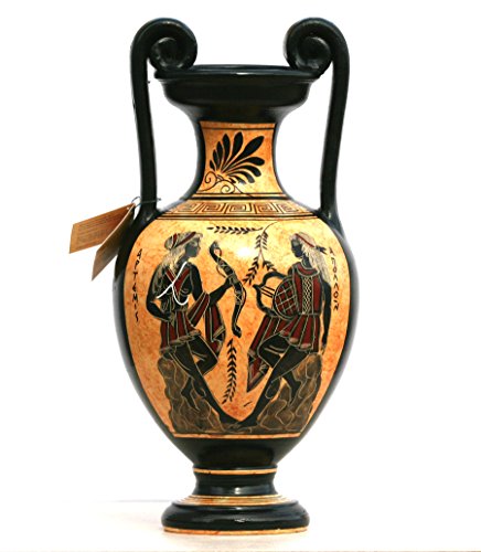 Griechische Keramikamphore, Vase, Topfmalerei, Göttin Artemis Gott Apollo von greekartshop