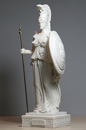 Griechische Römische Göttin Athena Minerva Alabaster Statue Figur Skulptur 24,5 cm von greekartshop