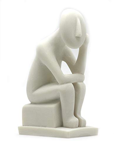 Thinker, zykladische griechische Kunstfigur Idol, moderne Statue handgefertigt 15 cm von greekartshop
