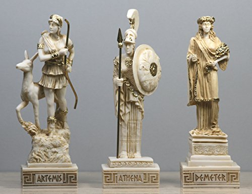 greekartshop Set 3 griechisch-römische Göttin Artemis Demeter Statue Skulptur Figur von greekartshop