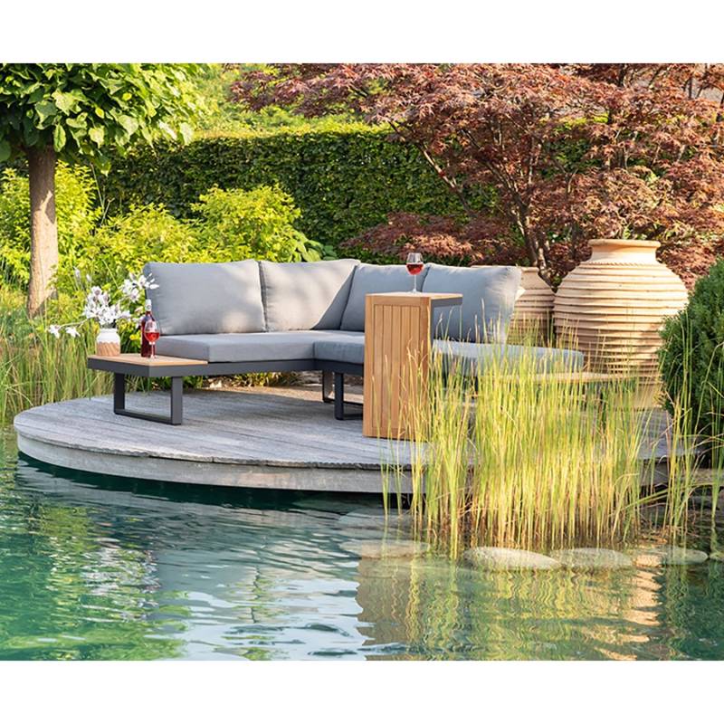 Greemotion Gartenmöbel Lounge-Set Samara 3-tlg Akazienholz mit Aluminium-Gestell von greemotion