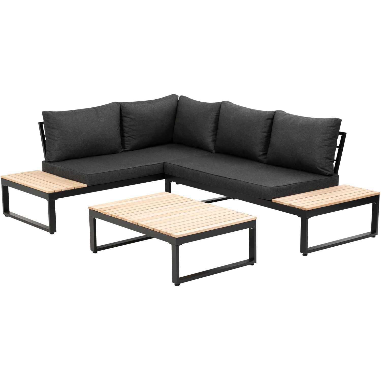 Greemotion Lounge-Set Rio Aluminium Schwarz 3-tlg. von greemotion