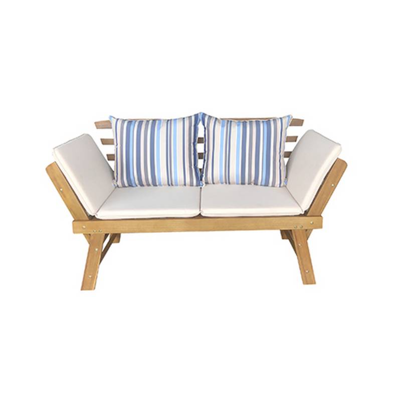 Greemotion Multifunktionsbank 'Flora' beige/blau 155/201 x 85 x 69 cm von greemotion