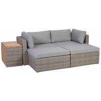 Lounge-Set Olea, mit Holztisch - grau von greemotion