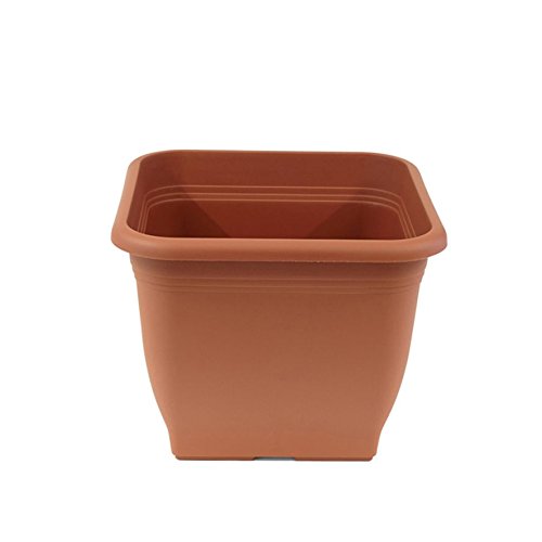 greemotion Pflanzkübel Pia Terrakotta - Blumentopf 48x48cm - 45L Blumenkübel eckig - Übertopf UV-beständiger Kunststoff - Pflanztopf frostsicher - Pflanzgefäß mit Bodenlöchern - Pflanzen-Zubehör von Greemotion