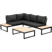 greemotion Loungegruppe Rio schwarz Holz, Metall, 9-teilig von greemotion