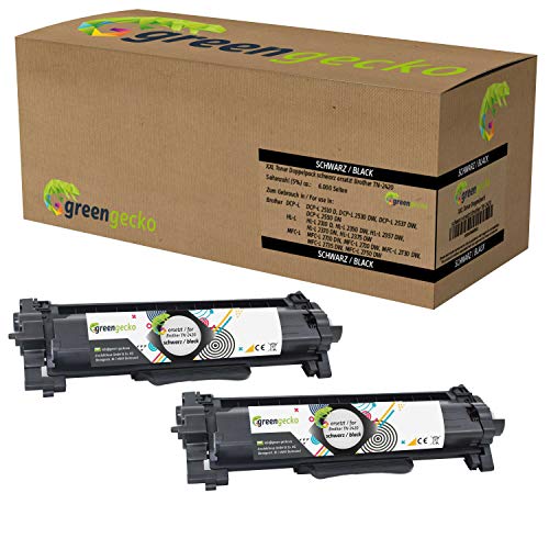 2 XXL Toner ersetzen Brother TN-2420 I TN-2410 | Für Brother DCP L 2530 DW, HL-L 2350 DW, MFC L 2710 DN, MFC L 2710 DW, MFC-L 2750 DW | Schwarz, neuester Chip 2 XXL Toner ersetzen Brother TN-2420 I TN-2410 | Für Brother DCP L 2530 DW, HL-L 2350 DW, MFC L 2710 DN, MFC L 2710 DW, MFC-L 2750 DW | Schwarz, neuester Chip von green gecko