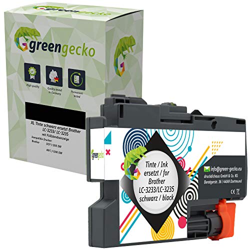 XL Tintenpatrone ersetzt Brother LC-3233 / LC-3235 für Brother DCP-J1100DW und MFC-J1300DW, Druckerpatrone schwarz XL Tintenpatrone ersetzt Brother LC-3233 / LC-3235 für Brother DCP-J1100DW und MFC-J1300DW, Druckerpatrone schwarz von green gecko
