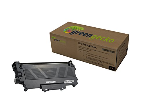 XXL Toner ersetzt Brother TN-2220 | 5.200 Seiten (100% mehr Inhalt) | für Brother Brother DCP-7065, HL-2240, MFC7360, MFC7460 | schwarz von green gecko
