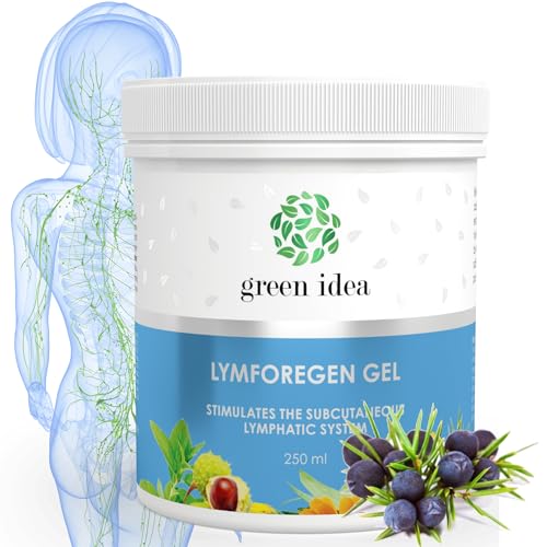 Green idea - Lymforegen Gel - Lymphdrainage und Entwässerung Gel - Stimuliert das Lymphsystem mit 15 Kräutern und ätherischen Ölen - Drainagesalbe - aktive Kräuterformel von green idea