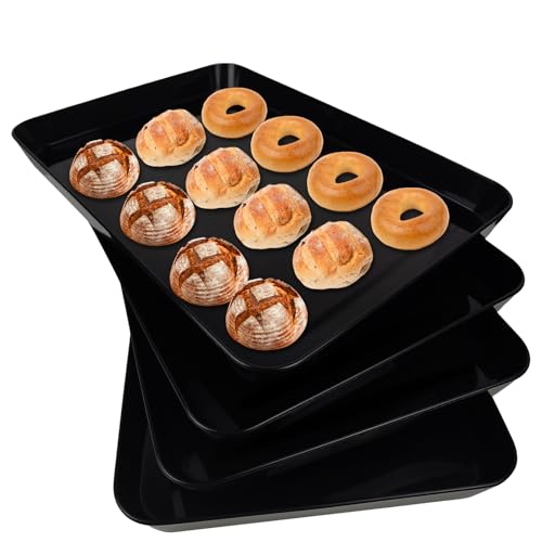 greenandlife Kunststoff Serviertablett, Servierteller 4-teiliges Set, Wiederverwendbar, Frühstückstablett für Partei, Servierplatte für Buffets, Feiern, Desserts, Picknicks und Snacks, 40.4 x 27.9 cm greenandlife Kunststoff Serviertablett, Servierteller 4-teiliges Set, Wiederverwendbar, Frühstückstablett für Partei, Servierplatte für Buffets, Feiern, Desserts, Picknicks und Snacks, 40.4 x 27.9 cm von greenandlife