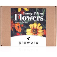 Growbro - Flower Power Essbare Blüten Anzucht-Set, Dein Samen Mix Für Essbare Blumen & Bienenwiese Saatgut # Pflanzen Geschenk von greenavashop