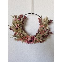 Türkranz, Wanddeko, Trockenblumenkranz, Geschenk, Dekoration von greenbureau