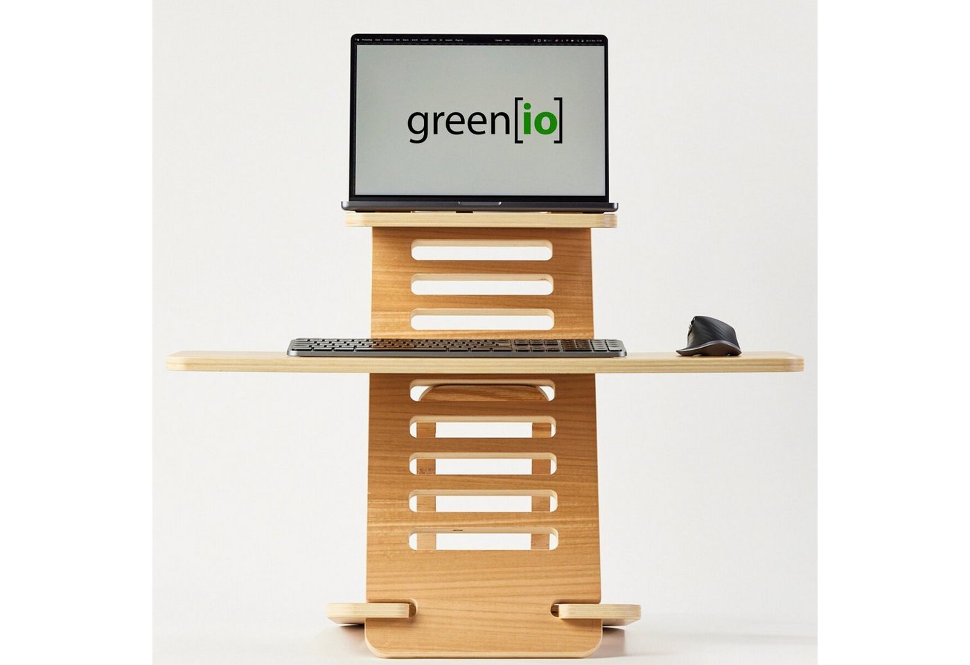 greenio Stehpult Natur (extra stabil + hoch, 5-St), made in EU, nachhaltig von greenio