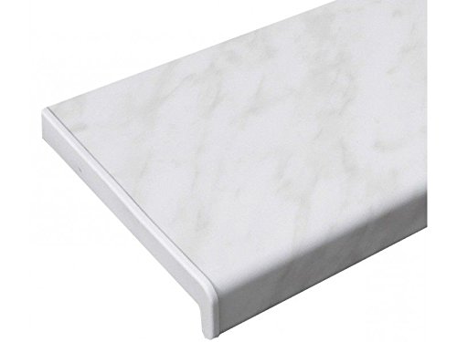 350 mm GreenteQ Window Sill Interior Window Sill Marble + Side End (1000mm) von greenteQ