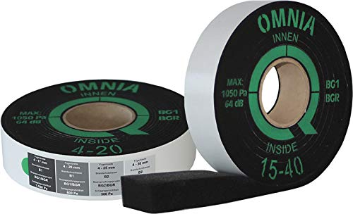 greenteQ Fensterdichtband OMNIA BG1 4 - 20 mm 53 mm Breit Innen und Außen Dichtband Kompriband greenteQ Fensterdichtband OMNIA BG1 4 - 20 mm 53 mm Breit Innen und Außen Dichtband Kompriband von greenteQ