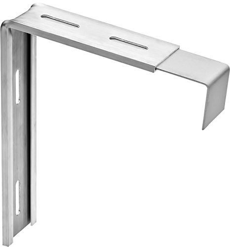 greenteQ Variohalter Fensterbankhalter Fensterbretthalter Fensterbankbefestigung Ausladung Fensterbank max: 110mm, Maß B: 125mm, Tropfkante: 40mm von greenteQ