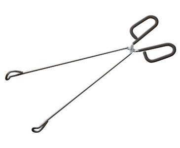 Wurst Zange verchromt mit hitzebeständigem PVC Griff, Länge 40cm - Grillzange Zange Wurst Grill von grill-onlineshop