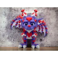 Drache Beweglich | Dragon Articulated Mehrfarbig Fidget 3D Deko The Heartbreaker Der Liebesdrache von grinchify