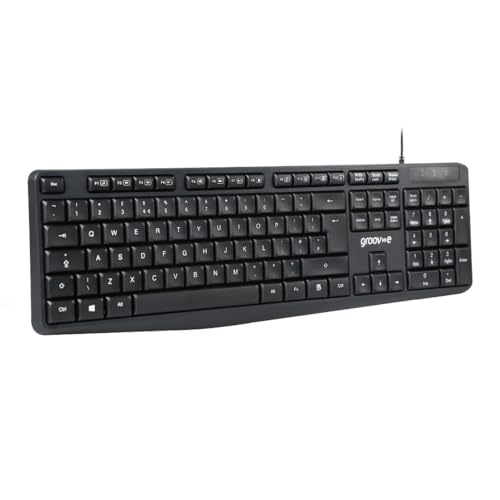 groov e Kabelgebundene Tastatur in voller Größe, Schwarz groov e Kabelgebundene Tastatur in voller Größe, Schwarz von groov e