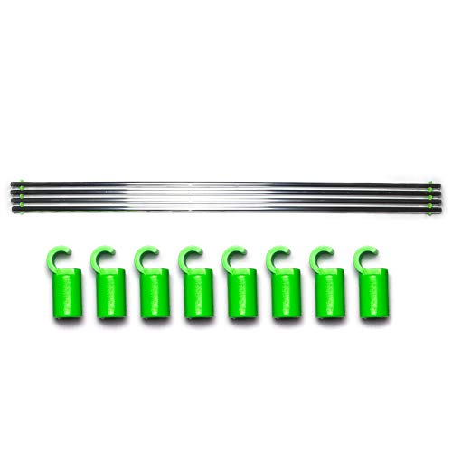 growber Fixture Poles 120×120 cm | Für Ø 16 mm Zeltstangen | Stabilisierungsstangen für Growzelte gegen Unterdruck, verhindern Wölbung der Grow Box innen, einfache Montage Indoor Space-Booster von growber