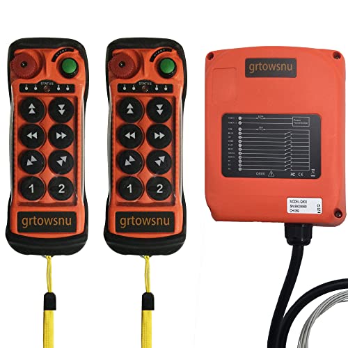 12V 24V 8 Kanal Tasten Industriell Drahtlos Kran Fernbedienung Funk Fernsteuerung für Elektrohebezeuge LKW-Kran Brückenkran Portalkran 2 Sendern und 1 Empfänger 12V 24V 8 Kanal Tasten Industriell Drahtlos Kran Fernbedienung Funk Fernsteuerung für Elektrohebezeuge LKW-Kran Brückenkran Portalkran 2 Sendern und 1 Empfänger von grtowsnu