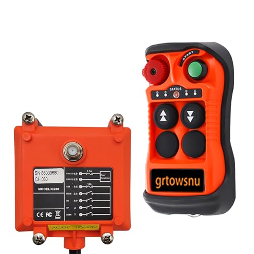 Q200 380V 2 Kanäle Tasten Drahtlose Kran Fernbedienung für Brückenkran Industrielle Elektrisch Hebezeug Winde Kippanhänger Funk Sender und Empfänger von grtowsnu