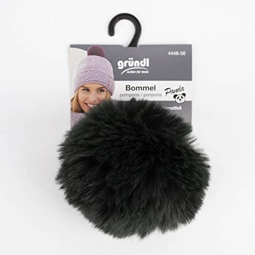 Gründl Bommel Panda Pompons 100% Polyester 10 cm 100% kunstfell (grün) von Gründl