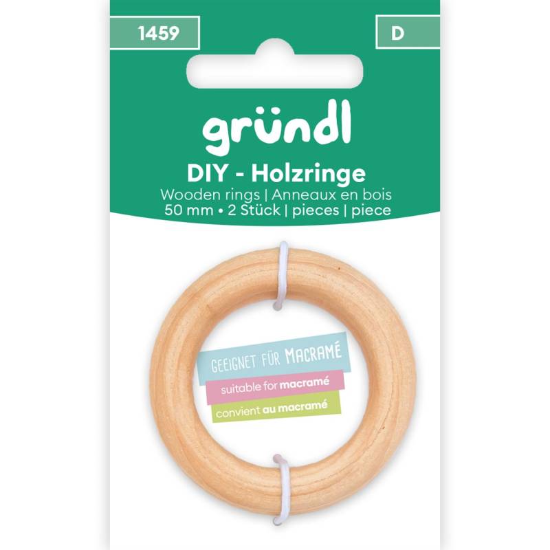 Gründl DIY Holzringe 50 mm 2 Ringe von gründl
