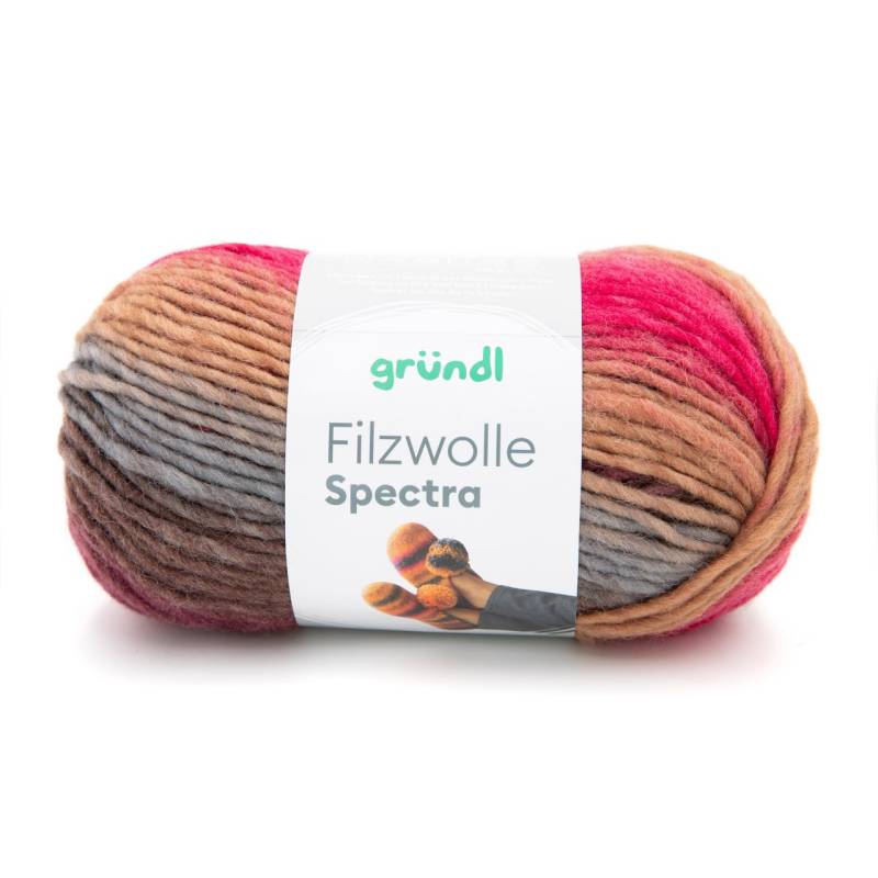 Gründl Filzwolle Spectra 100 g cabernet multicolor von gründl