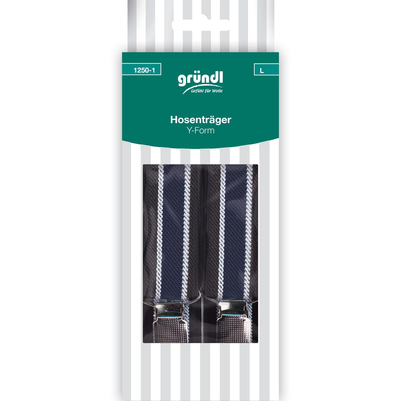 Gründl Hosenträger schwarz-weiß-blau von gründl
