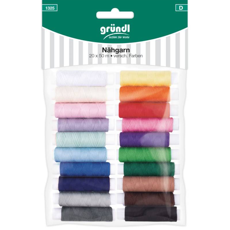 Gründl Nähgarn 20 x 50 m Garnstärke 40/2 verschiedene Farben von gründl