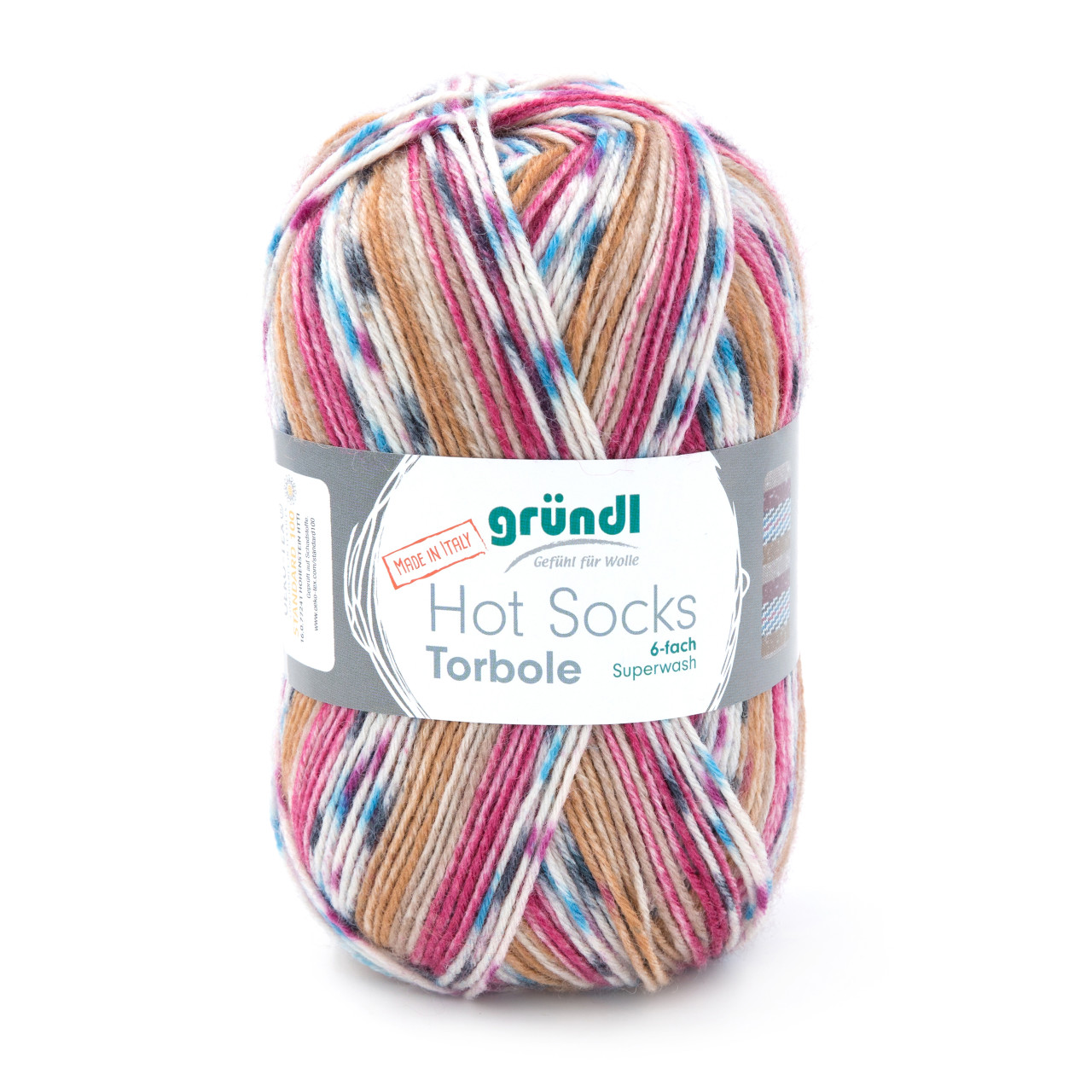 Gründl Sockenwolle Hot Socks Torbole, 6-fach, 150 g von gründl