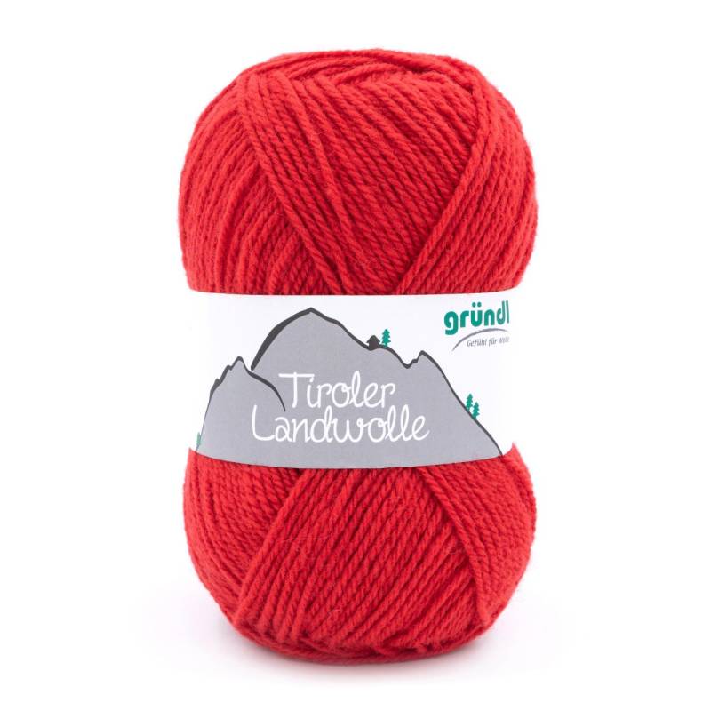 Gründl Tiroler Landwolle 100 g signalrot von gründl
