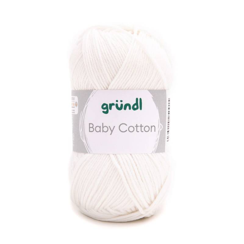 Gründl Wolle Baby Cotton 50 g weiß von gründl