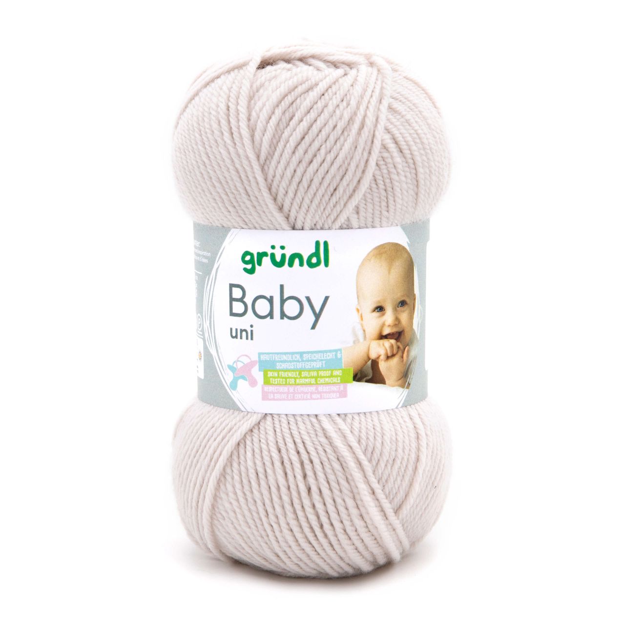 Gründl Wolle Baby uni 50 g ecru von gründl