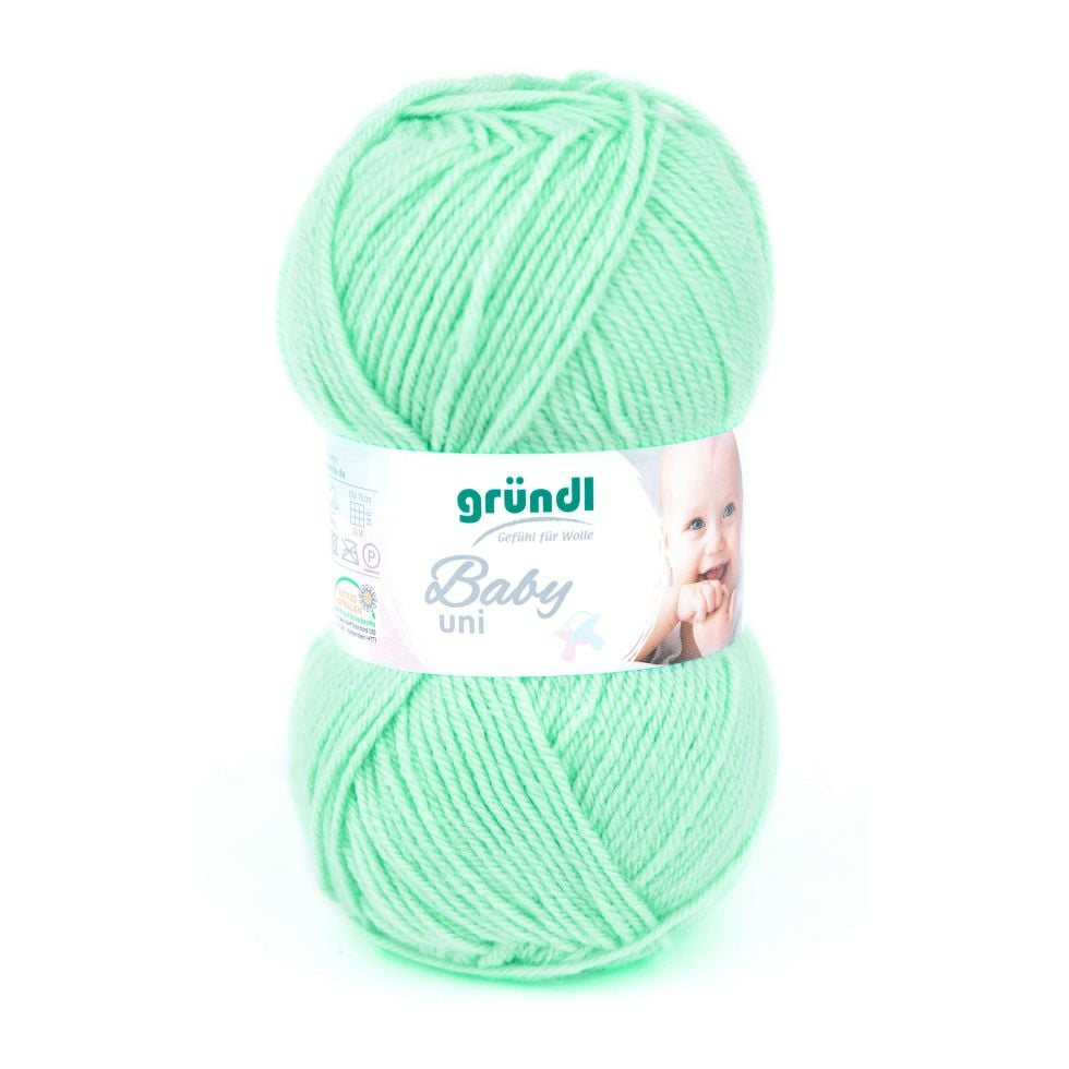 Gründl Wolle Baby uni 50 g mint von gründl