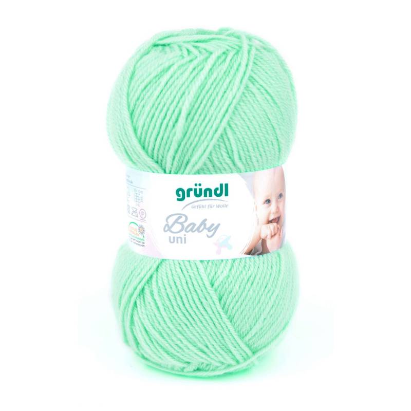 Gründl Wolle Baby uni 50 g mint von gründl