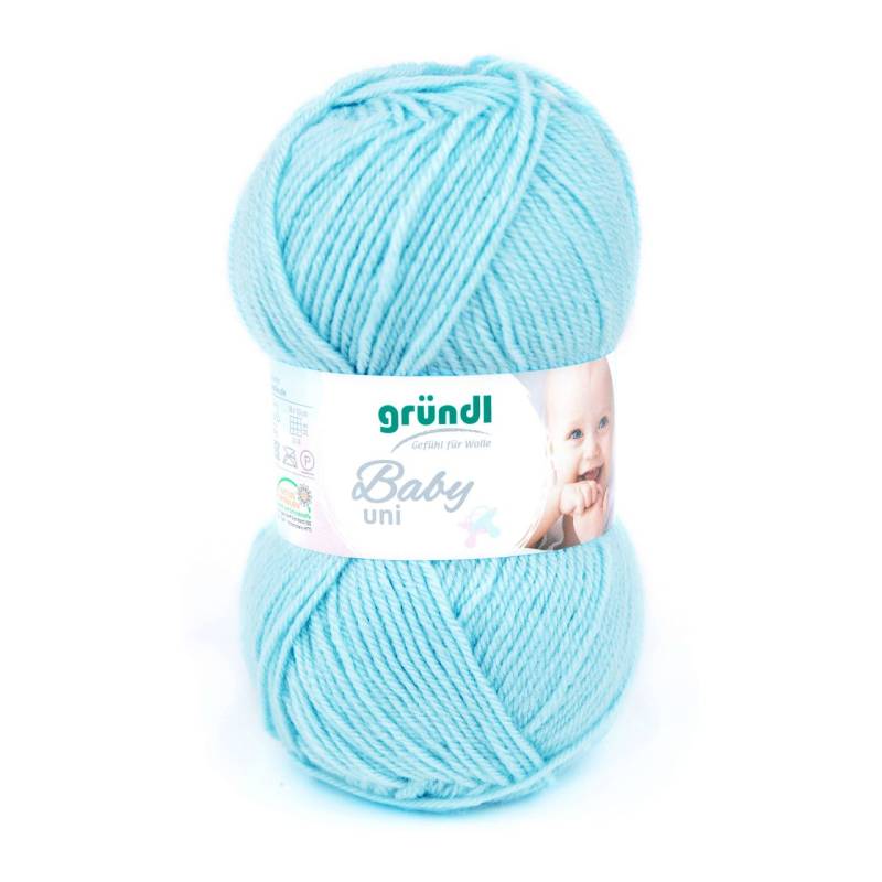 Gründl Wolle Baby uni 50 g pastelltürkis von gründl