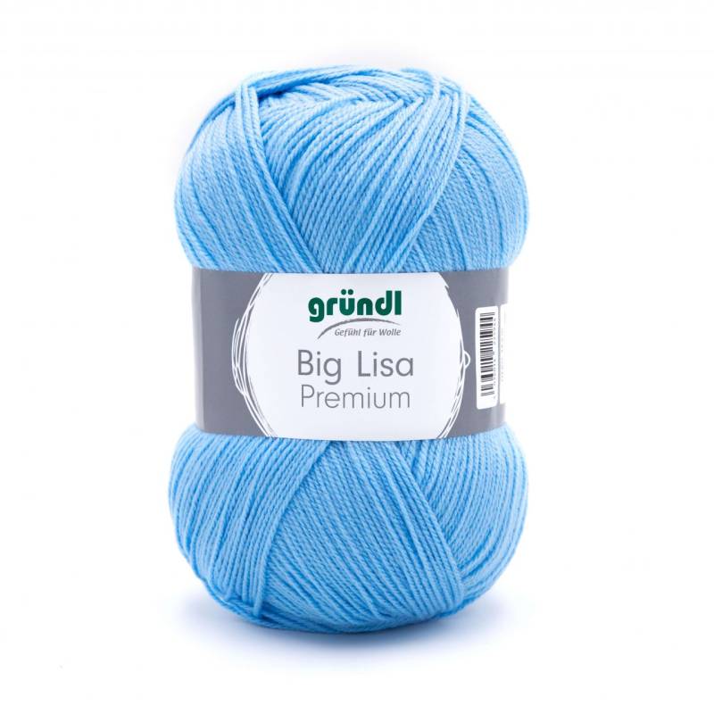 Gründl Wolle Big Lisa Premium uni 250 g hellblau von gründl