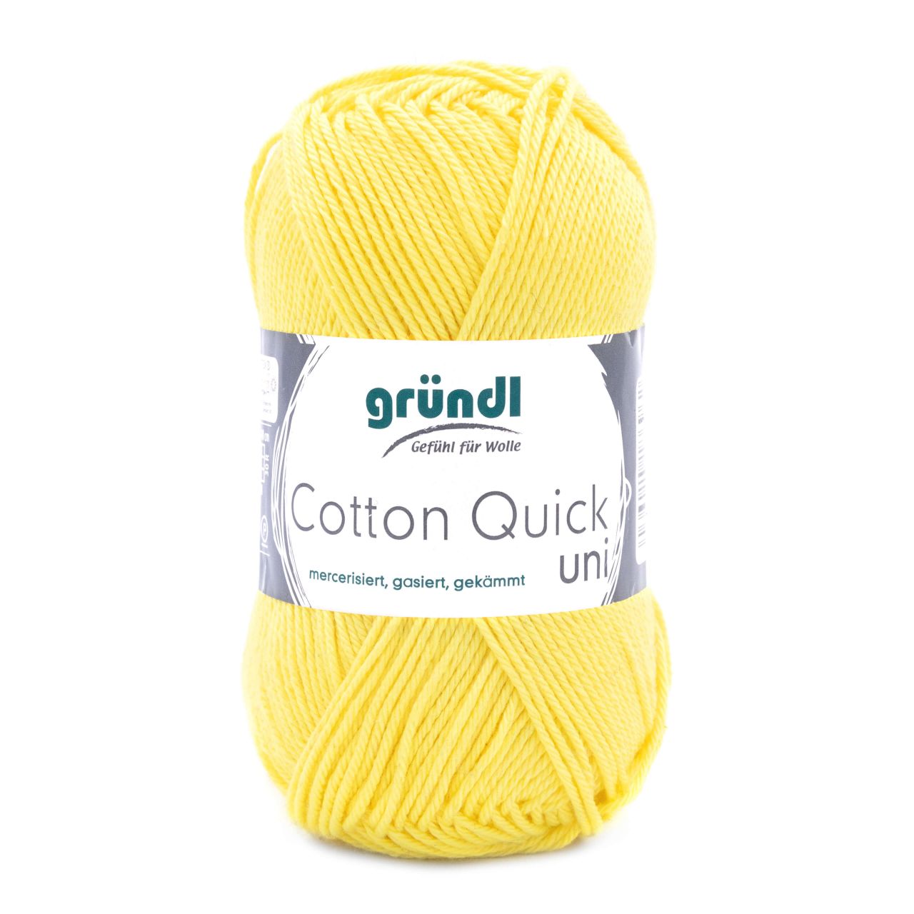 Gründl Wolle Cotton Quick 50 g uni gelb von gründl