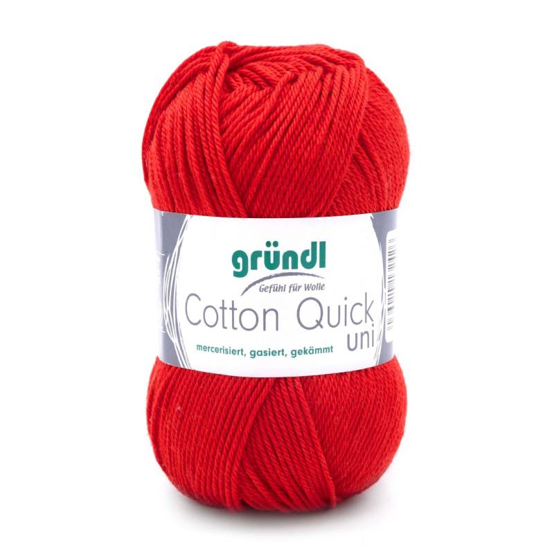 Gründl Wolle Cotton Quick 50 g uni kirsche von gründl