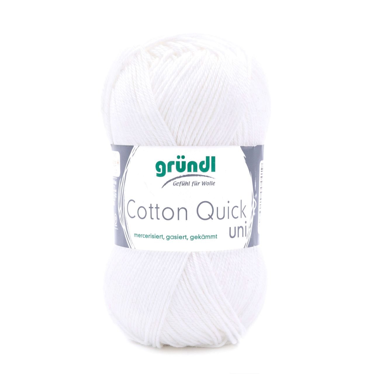 Gründl Wolle Cotton Quick 50 g uni weiß von gründl