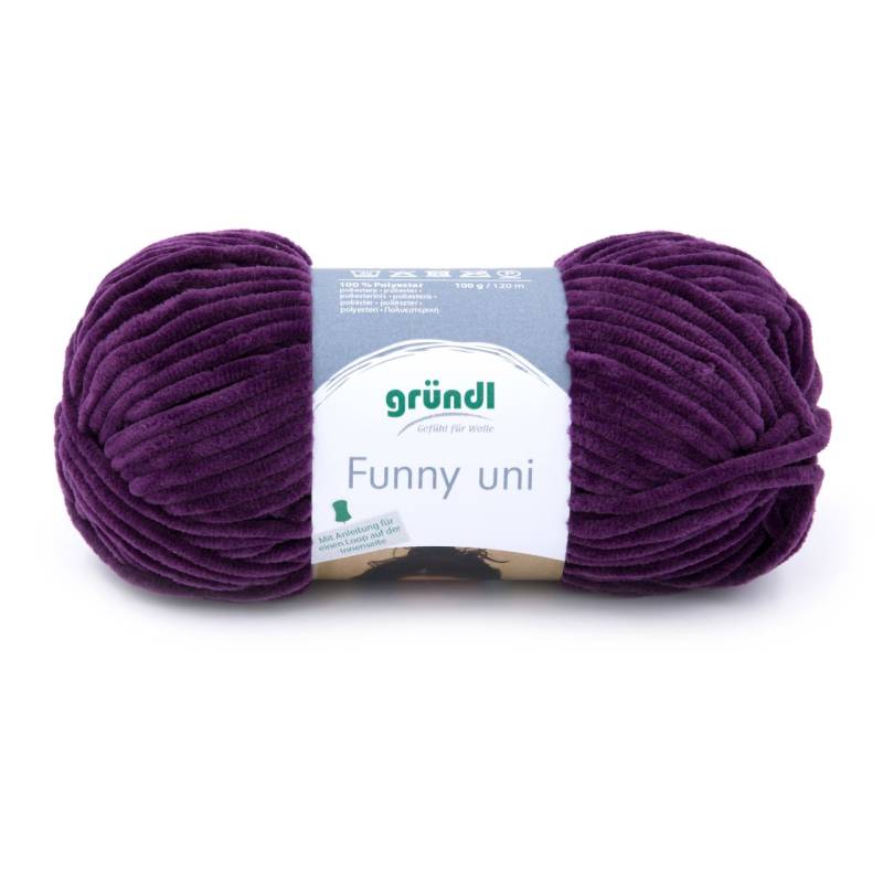 Gründl Wolle Funny uni 100 g aubergine von gründl