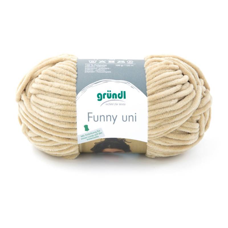 Gründl Wolle Funny uni 100 g beige von gründl