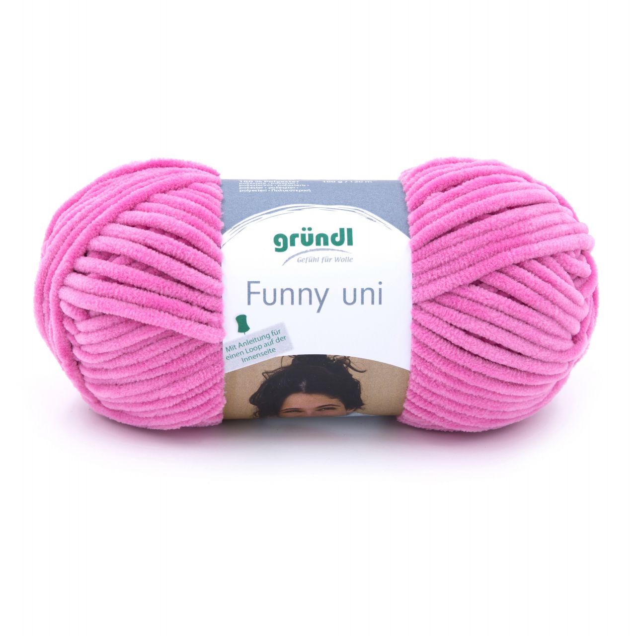 Gründl Wolle Funny uni 100 g fuchsia von gründl