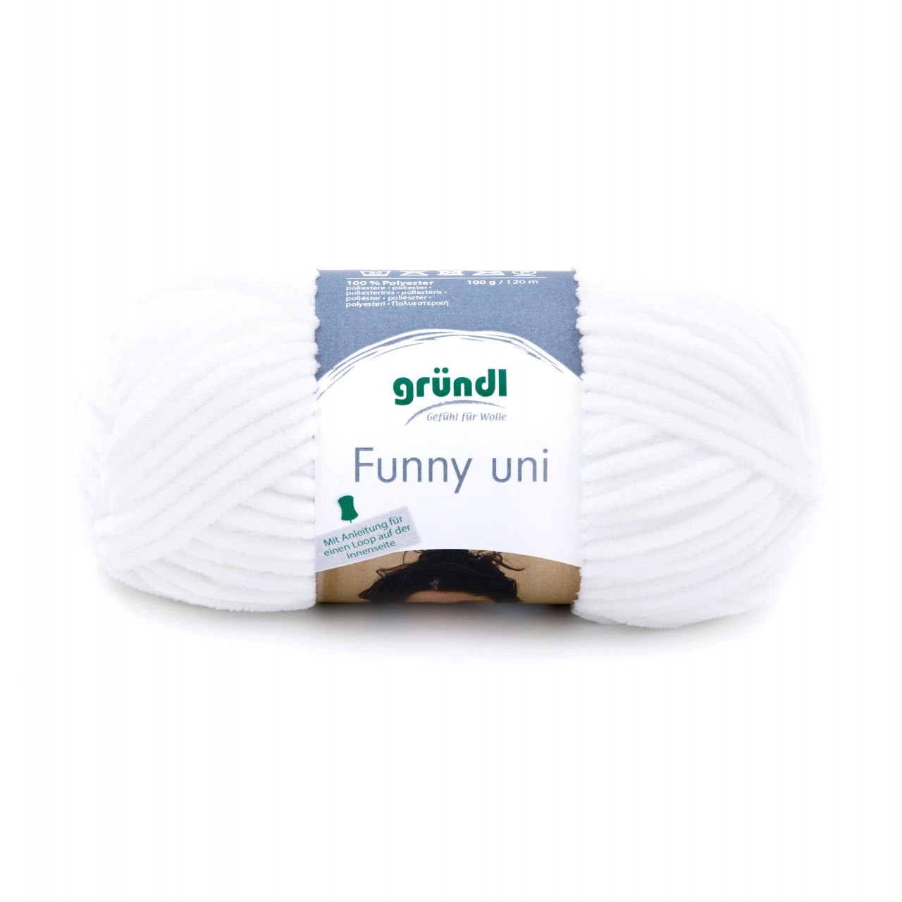 Gründl Wolle Funny uni 100 g weiß von gründl